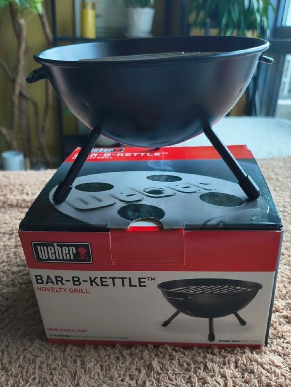Weber Bar-B-Kettle Portable - Ashtray Novelty Grill - Black
